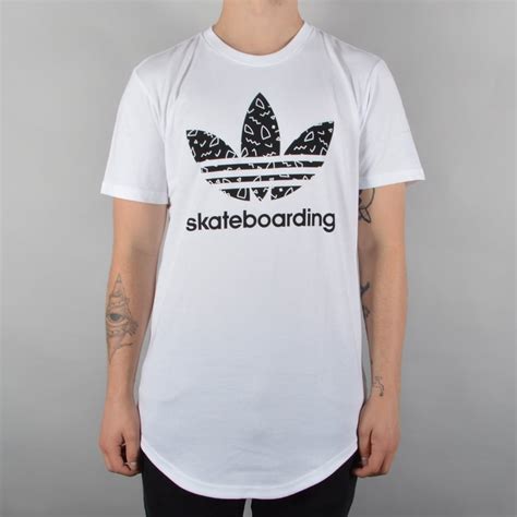 adidas t shirt weiß skateboarding|White Skateboarding T.